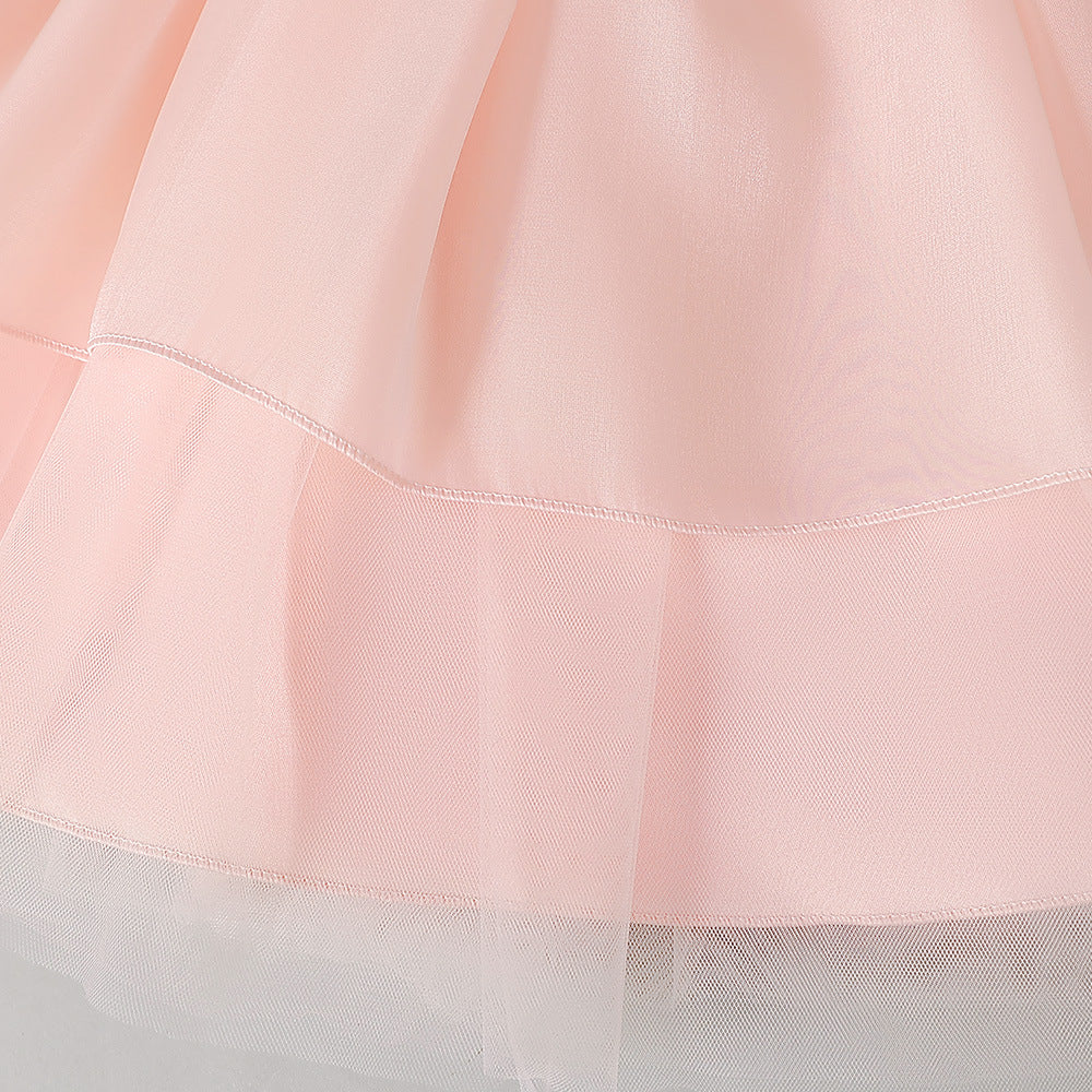 Latest Short Sleeve Ruffle Frocks with Bow for Pretty Little Girl - Bridal Party Dresses