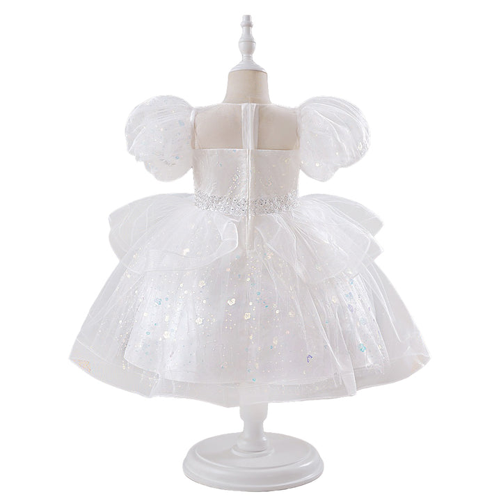 Summer Princess Ball Gown with Tulle Floral Decorations-Dresses for Teen Girls