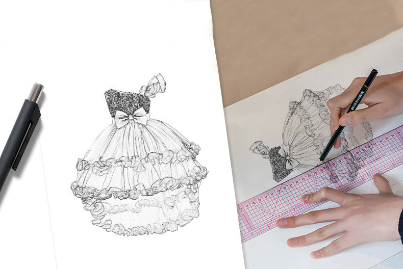 Young Girl Christmas and New Year  Gown Dresses, Piano Recital Performance Tulle Dresses for Kids