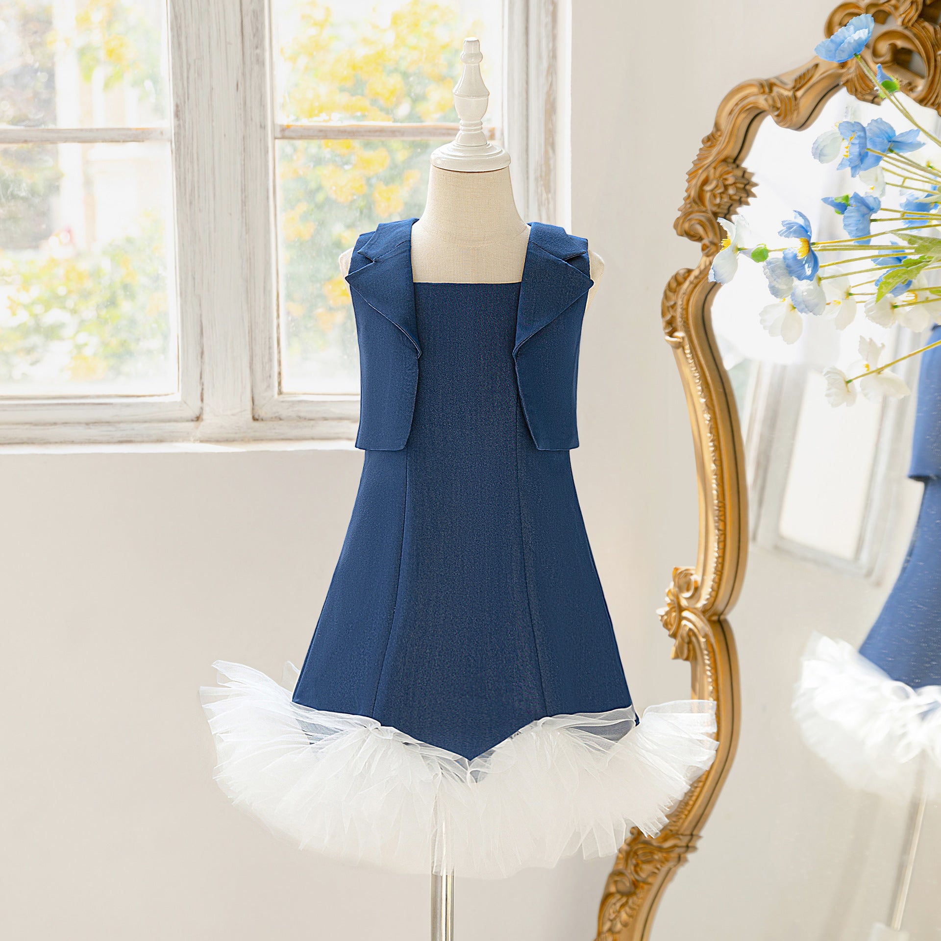 Girls Sleeveless Sweet Lace Dress for Summer Spring - Dancewear for Ballet Ballerina Training
