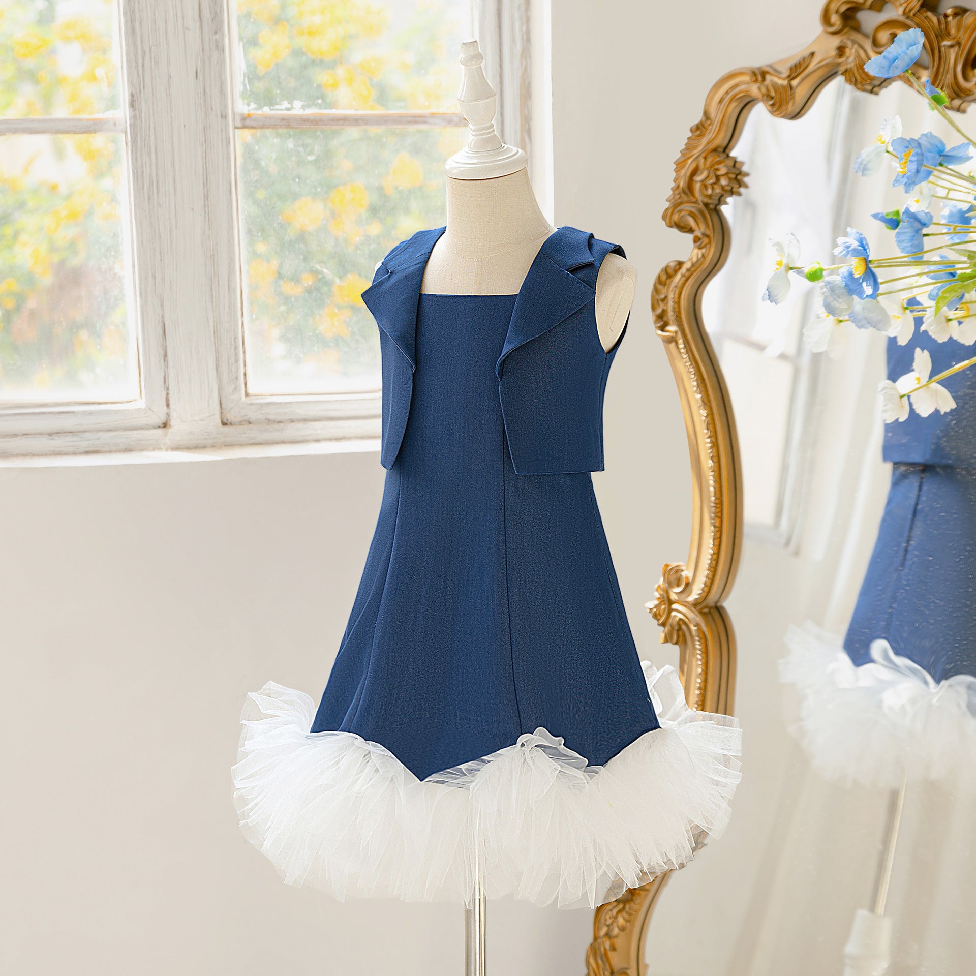 Girls Sleeveless Sweet Lace Dress for Summer Spring - Dancewear for Ballet Ballerina Training
