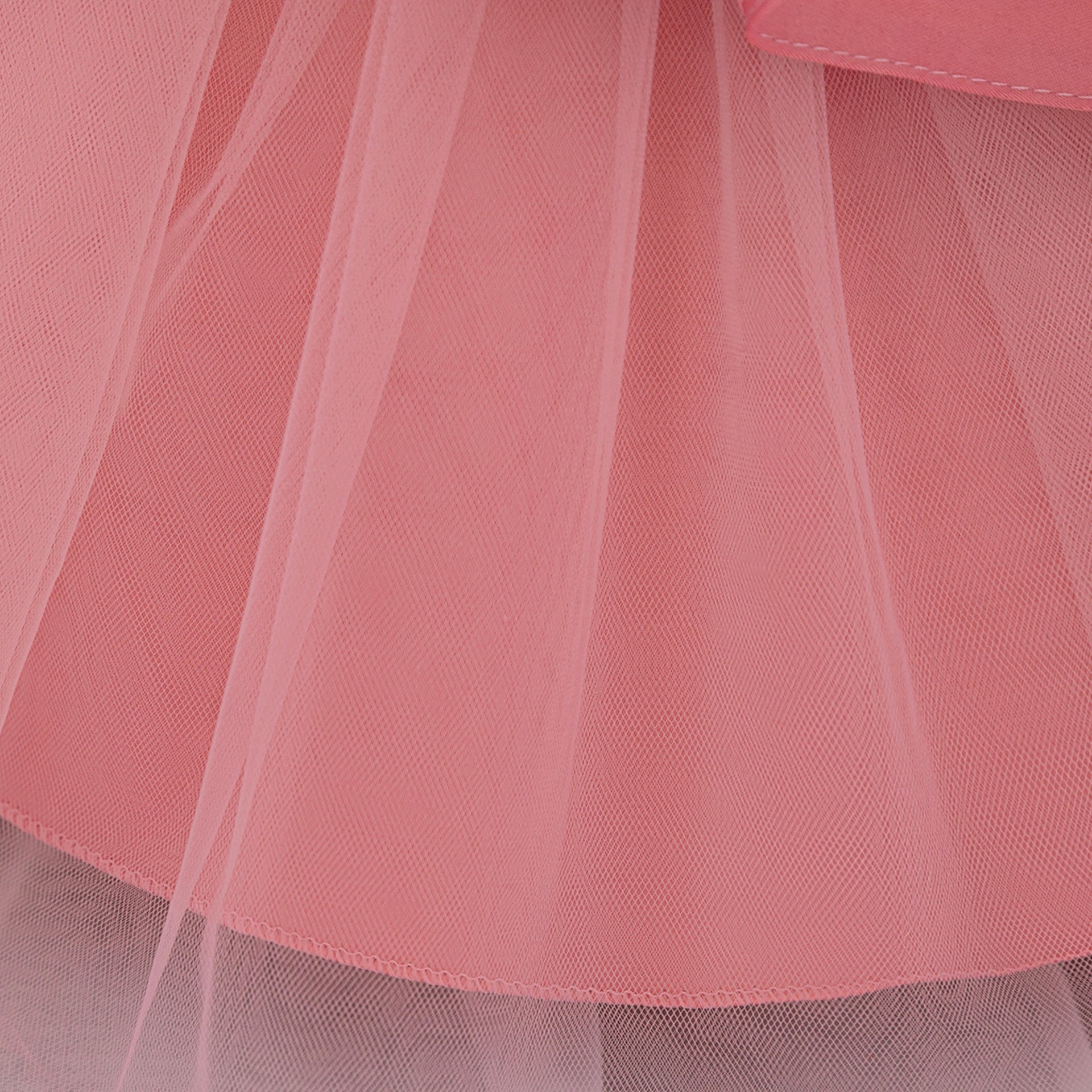 Pink Dress-Lace Mesh Bow Holiday Party Dress for Toddler  Baby