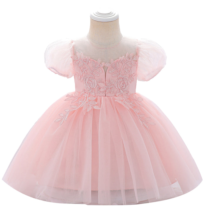 Elegant Formal Little Girl  Princess Dresses -Modest Flower Ball Gowns Dress