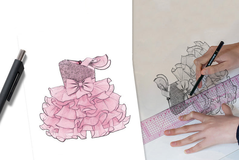 Girls Summer Sequin Lace Cake Dress- Garden party pink dress