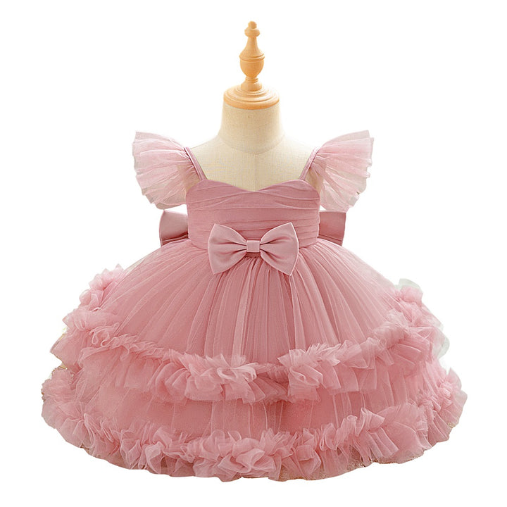 Casual Halter Maxi Tulle Dress for Girls