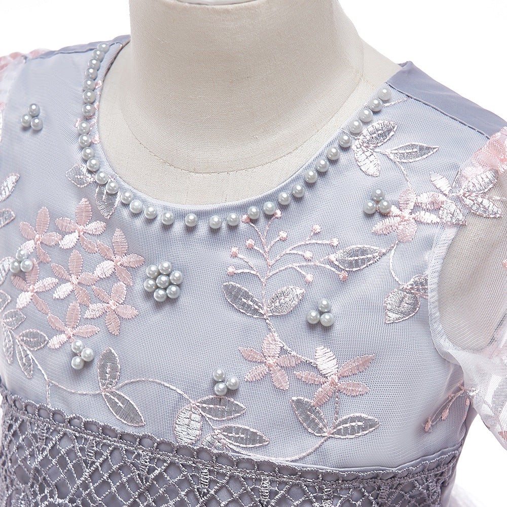 Pretty Performance Embroidered Princess Dress for Girls