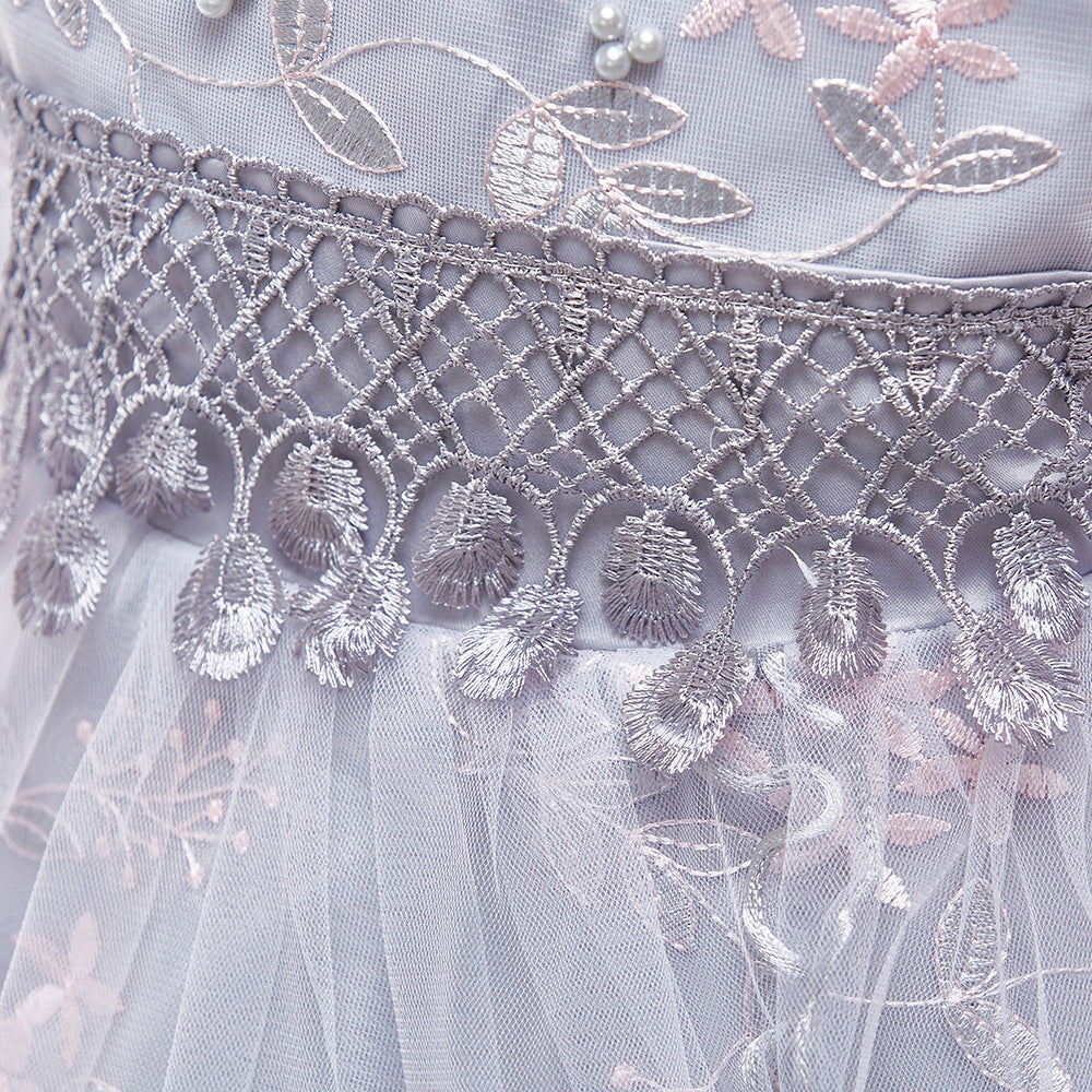 Pretty Performance Embroidered Princess Dress for Girls