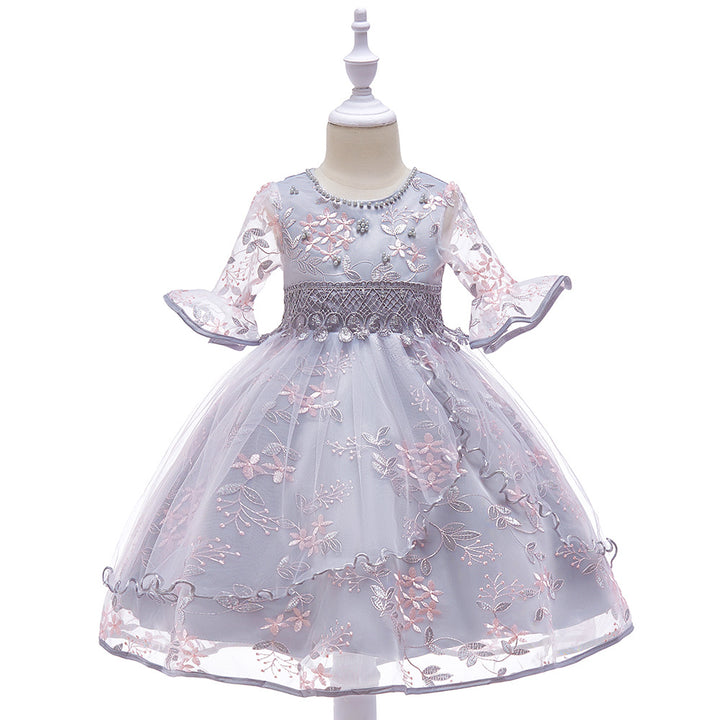 Pretty Performance Embroidered Princess Dress for Girls