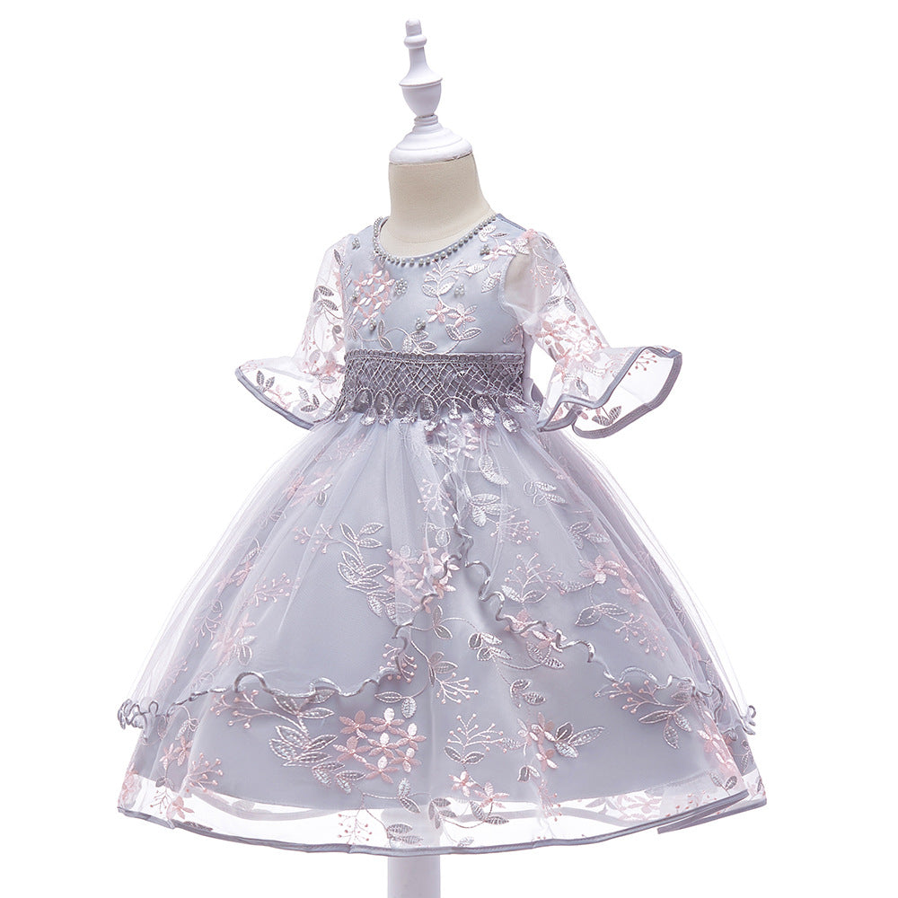 Pretty Performance Embroidered Princess Dress for Girls