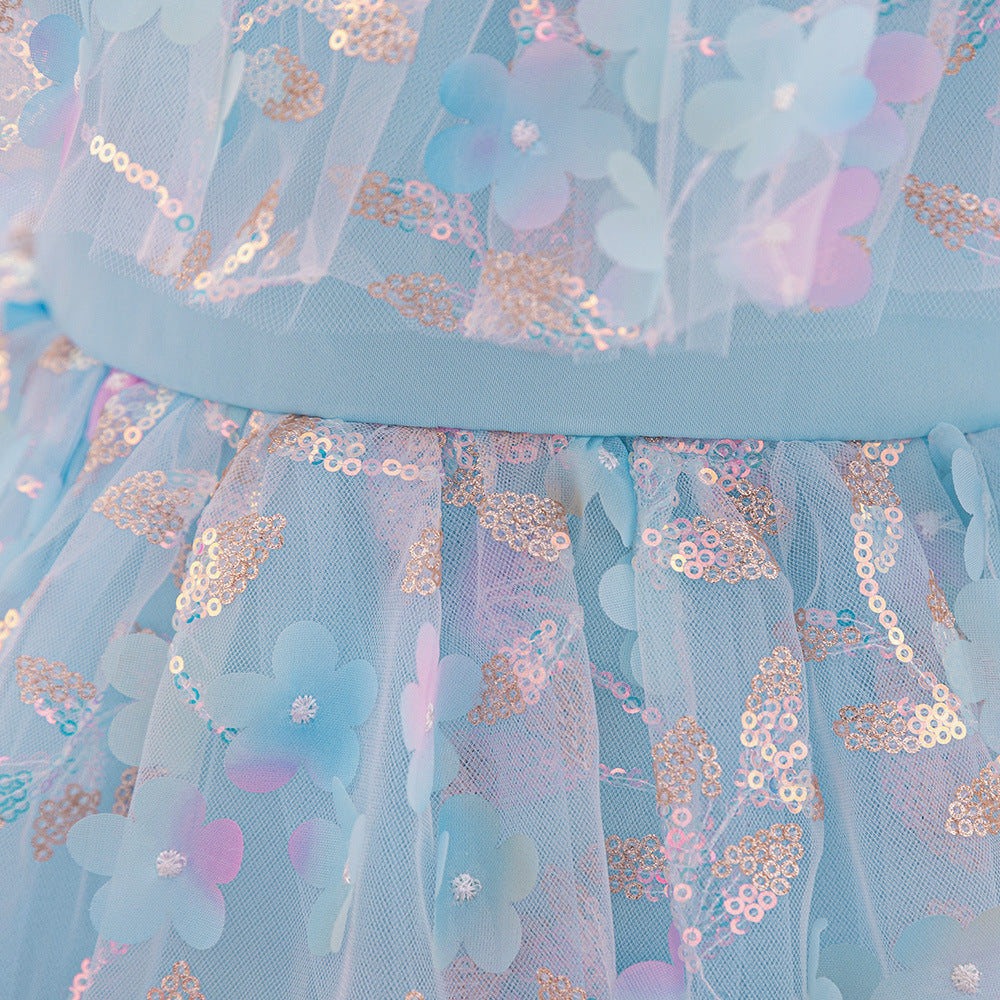 Cute Frock Baby Princess Birthday Party Dress -Toddler Girl Satin Dress