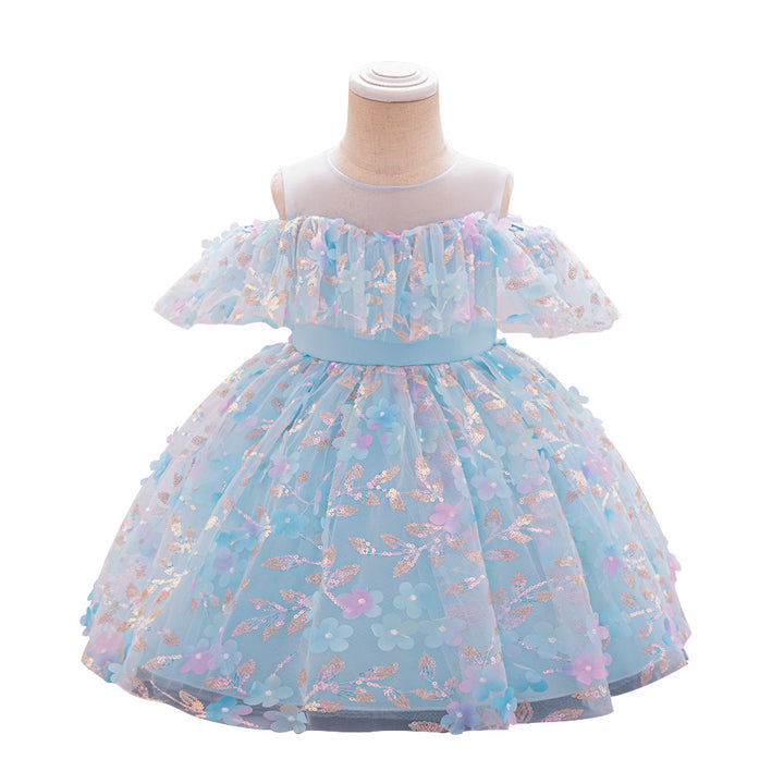 Cute Frock Baby Princess Birthday Party Dress -Toddler Girl Satin Dress